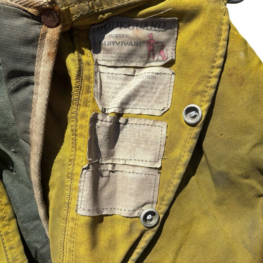 Thrashed Vintage Firefighter Turnout Pants Body Guard Survivair Men’s Size 30x27 - Picture 8 of 10